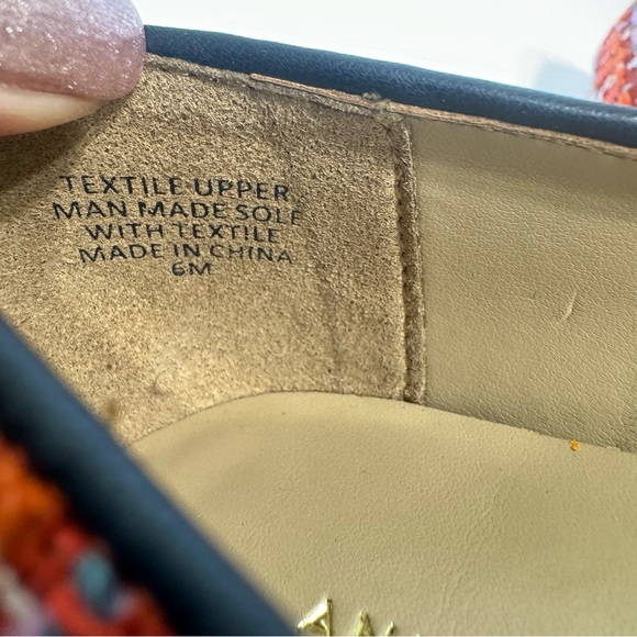 Ann Taylor Vibrant Orange Tweed Flats Size 6 - Picture 13 of 15